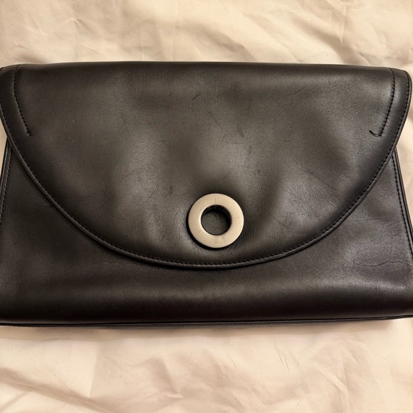 Halston Hertiage designer Bag for Women Elegant Black Clutch Bag - Picture 5 of 11